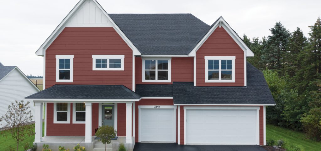 LP SmartSide siding example by Grace Family Roofing.